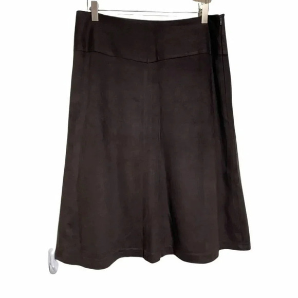 Adrienne Vittadini‎ 10 brown faux suede skirt - Picture 1 of 4